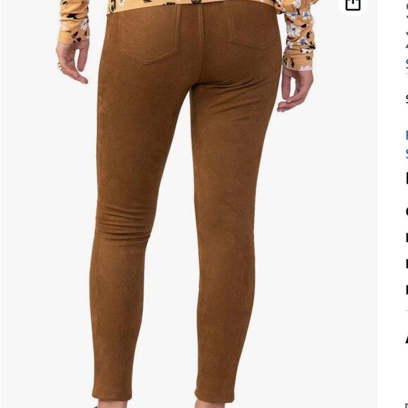 NWT Sanctuary Women's Faux Suede High Rise Leggings - Picture 2 of 10